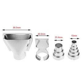 Hot Air Gun Nozzles, Heat Resistant Stainless Steel Reflective Nozzle Tool Kit for Hot Air Gun, Soldering Accessories (Shovel)