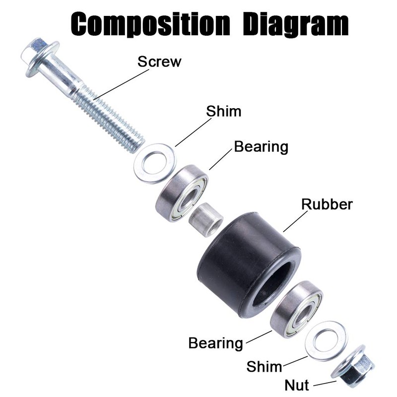 MRELC Black Lower Chain Roller Guide Set For Yamaha YFZ