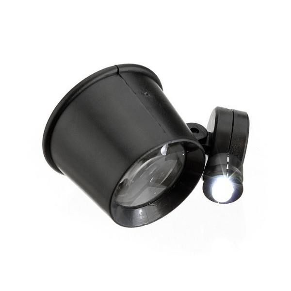 Water & Wood New LED Light 10x Jewelry Magnifier Magnifying Watch Repair Eye Loupe Glass Tool