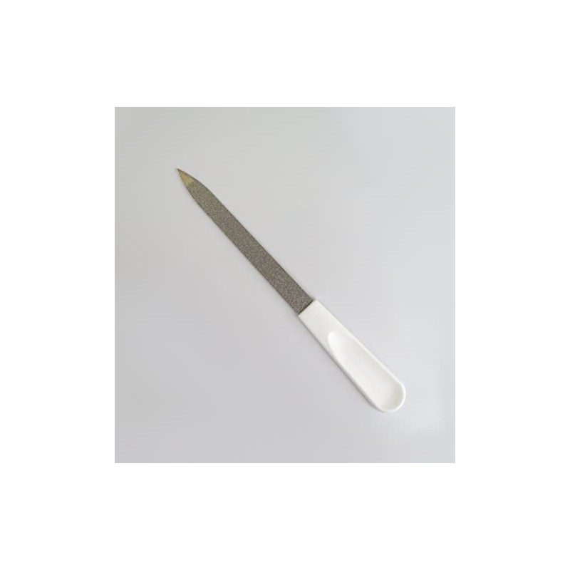 Tredoni 9cm Steel Nail File with Easy-Grip Handle - Manicure/Pedicure