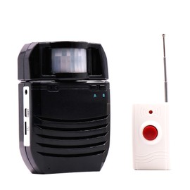 Waytronic PIR Infrared Motion Sensor Activated Sound Player Loudspeaker Alarm Motion Detector for Door Greeter Welcome Guests Entry Alert and Sales Advertising, (Black)