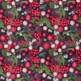 Mook Fabrics New Christmas Fabric [45 in. Wide] – Lightweight, 100% Cotton Material for Quilting, Home Decor Accents | Arts, Crafts & Sewing, Evergreen Cut by The Yard