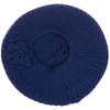 BYOS Ladies Winter Solid Chic Slouchy Ribbed Crochet Knit Beret