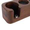 Coffee Tamper Holder 3 Holes Walnut Wood Prevent Slip Stable
