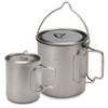 450ml 750ml Cup Set Ultralight Titanium Cup Hanging Pot Set