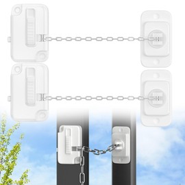 2 Pcs Window Lock, Window Locks Child Safety, Upvc Door Restrictor, for Child Pets Safety Protect, Adjustable Window Lock No Drilling for Metal, Wooden, Sliding Window Door Cabinets Lock