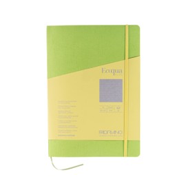 Fabriano Ecoqua Plus Stitch-Bound Notebook, 8.3" x 11.7", A4, Dotted, Lime