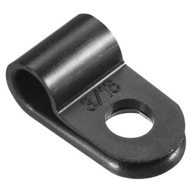 TA-VIGOR 30Pcs Nylon R-Type Cable Clamp Clips, 4.8mm Plastic Cable Clamp Assortment Kit Fastener, Plastic Wire Clamp Clips for Electrical Cable Wire Conduit Cable Management, Black UC-0.5