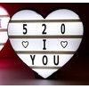 Cinema Light Box Black Heart Shaped LED Light Up Light