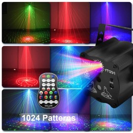 Unbranded 1024 Patterns LED RGB Stage Light Laser Projector DJ Disco Party Show Lighting