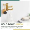 APLusee Swivel Towel Hook, 304 Stainless Steel Foldable Clothes Hook