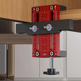Cabinet Hardware Jig, Aluminum Alloy Punch Locator Drill Guide Cabinet Door Mounting Jig for Cabinet Door Installation