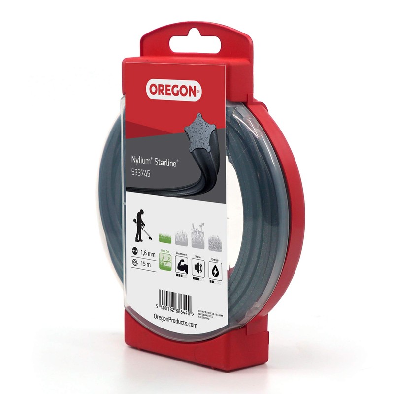 OREGON 533745 Nylium Star Strimmer Line, 1.6 mm, 15 m