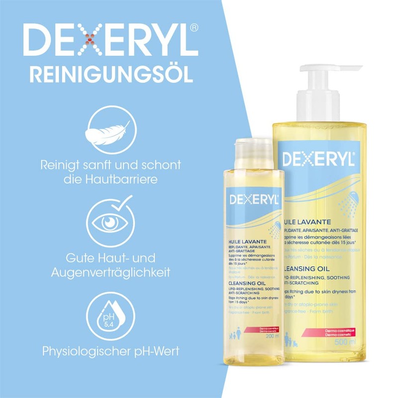 DEXERYL Cleansing Oil: Daily Cleansing of Body and Face, for