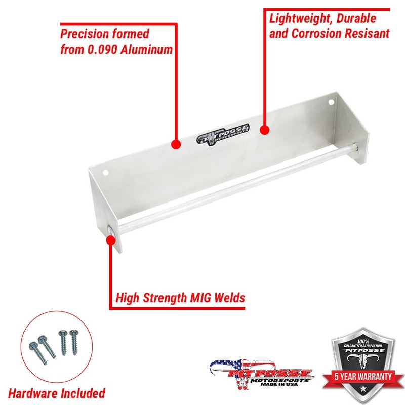 Pit Posse 464 Tie Down Hanger Holder Aluminum Rack -