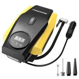 PGNOOGE 150 PSI Tyre Inflator, Air Compressor with LED Flashlight, DC 12V Air Pump, Tire Inflator with Digital Display, Auto-off Tyre Pump, Car Tyre Inflator for Car/Motorcycle/Ball
