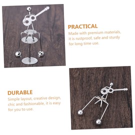 Kisangel 2 Pcs Guitar and Man Balance Premium Physics Balancing Sculpture Stylish Home Decor for Desktop Unique for Music Lovers and Men