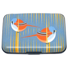 I like birds RFID blocking card wallets Aluminium Card Wallet Bearded Reedling Credit Card Holder Card Safe Business Card holder Womens Mens