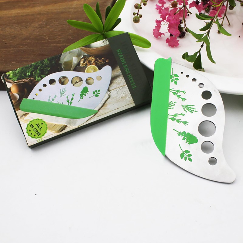 Herb Stripper, 9 Hole Stainless Steel Herb Cutter Leaf Stripper