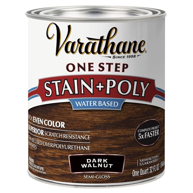 Rust-Oleum 337037 Quart Dark Walnut Polyurethane, 1 Quarts (Pack of