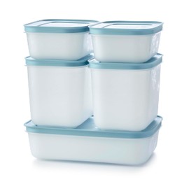 Tupperware Essentials Freezer Mates 5-teiliges Starter-Set – Aufbewahrungsbehälter – Sparen Sie Zeit und Energie – schnelles Einfrieren, frostfrei und luftdicht – halten Sie organisiert – ideal zum