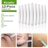 Keadic 12Pcs Slanted Eyebrow Tweezers Bulk Set, Stainless Steel Eyebrow
