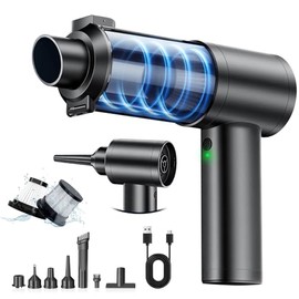2026 Upgraded Handheld Car Vacuum, Cordless Car Vacuum Cleaner with 15000Pa Strong Suction, Brushless Motor & Filter, 7-in-1 Cleaning Kit, Type-C Charging for Home Office Car Pet (Black)