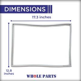 Whole Parts Refrigerator Ice Bank Door Seal Gasket (Magnetic Strip Inside), Part# MDS62111103 - Replacement & Compatible with Some LG and Kenmore Refrigerators