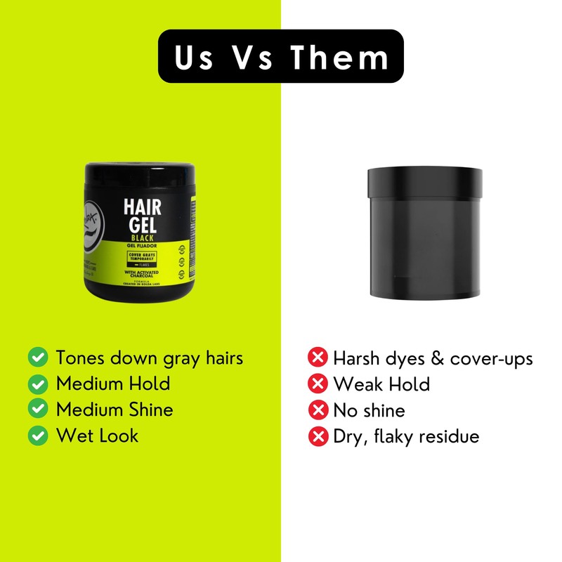 Rolda Black Hair Gel for Men - Medium Hold Styling