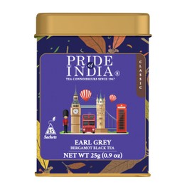 Pride Of India - Natural Energize Herb Tea - 25 Count, 6-Pack (150 Tea Bags @ $0.16 per Bag) - Perfect blend of Tulsi Holy Basil & Assam Black Tea, Strong Boosting Flavor, Great Value, Med Caffeine