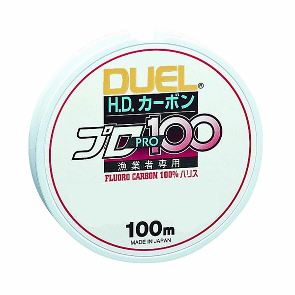 Duel H1113 Fluoro Line No. 1.25, HD Carbon Pro 100S, No. 1.25, Clear