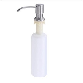 K28-261S Built-In Soap Dispenser for Sink, Kitchen or Washbasin, Stainless Steel Head (SUS304) with Bottle (300 ml, Plastic), Matt.