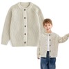 Curipeer Toddler Boys Knitted Cardigan Sweater Baby Neutral Solid Jackets