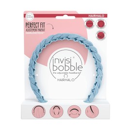 invisibobble Hairhalo Denim Headband, 1 x Adjustable Denim Headband for Girls and Women, Soft, Gentle on Hair and Comfortable, The Original, Designed in the Heart of Munich