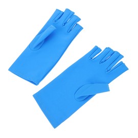 Housoutil 2 Pairs Nail Gloves Anti UV Sun Glove UV Protection Glove for Nail Dryer Mittens Kids Nail Tool Nails Gel UV Shield Gloves Hand Cover Elastic Spandex