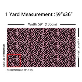 Feelyou Zebra Print Fabric by The Yard 1 Yard Kids Zebra Fur Texture Pattern Decorative Waterproof Outdoor Fabric for Boys Girls Black Pink Upholstery Fabric for Chairs Outdoor Fabric （No Real Fur）