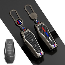 GZXNKEY 4 Buttons Key Fob Cover For BYD Atto 3 Sealion Han Tang Dolphin Seal Zinc Alloy BYD Key Cover Full Protector Remote Key Case with Keychain