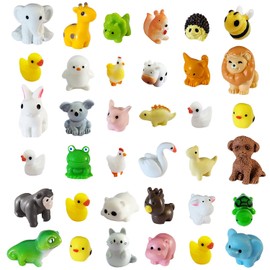 Erewa 36Pcs Mini Resin Animals Figures Miniature Animal Figurines Tiny Animals Set for Home Decor and Garden Decoration & Collectibles