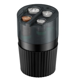 Coin Holder For Car, Interior Aesthetic Car Coin Organizer, larger Capacity Car Coin Holder, Change Holder for Cars Cup Holder, Cool Car Accessories Fit For Most Car and Trucks Storage, Black