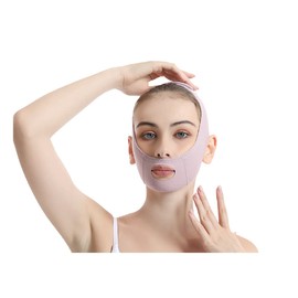 New Beauty Facial Shaping Sleeping Mask, reusable V-shaped Facial Shaping Mask, V-shaped face and chin mask, V-line Lifting Mask, Double chin Shrink (Purple)