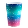 Allure Home Creation Tie Dye Sky Wastebasket-Compact Size-1.7 Gallons