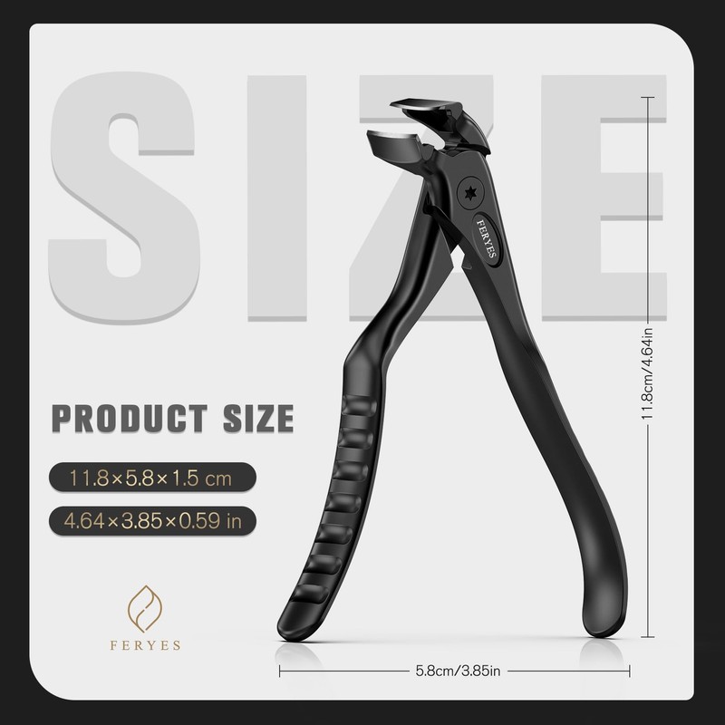 FERYES Ergonomic Non-Slip Long Handle Nail Clippers for Seniors, Unique