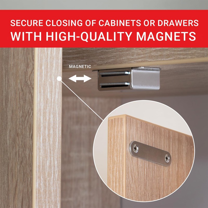 LouMaxx Magnetic Door Catch Strong - 4kg Holding Force -
