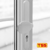 TSS UPVC Door Handle Set- Lever Moveable Pad - 92mm