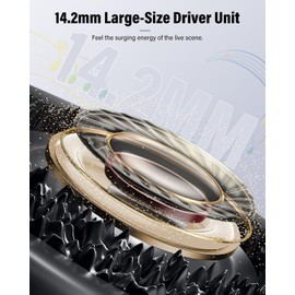 Wireless Earbuds, Bluetooth 5.4 Headphones Bass Stereo, Ear Buds with Noise Cancelling Mic, LED Display in Ear Earphones Clear Calls, IP7 Waterproof Bluetooth Earbuds for Laptop/Phones, Rose Gold