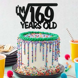 Decoración para tarta con diseño de raíz cuadrada de 169 años, decoración para tartas de 13 cumpleaños, para amantes de las matemáticas, ciencias, cumpleaños