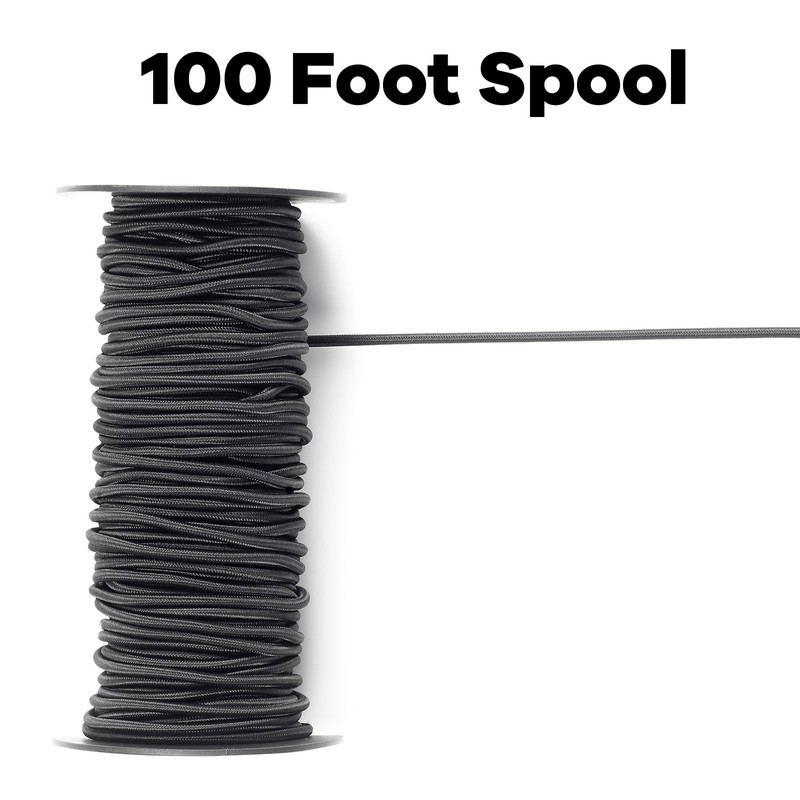 ITEMporia 100ft 1/8 Inch Shock Cord - 100% Elastic -