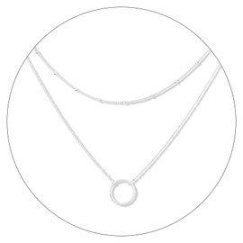 XQMMGO Women's Multi-Layer Necklace, Layering Chain, Fashion Jewellery, Boho Chain, Women's Necklaces for Women, Necklace with Pendant, Choker (Gold), Metal