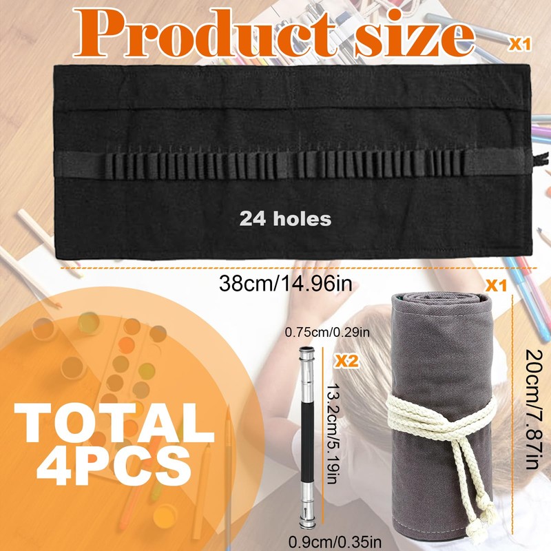 SEPWGUMD Premium Quality Pencil Case - Brush Bag and Rolling
