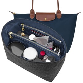 LOUKAYCCI New Dupont Paper Purse Organizer Insert for Longchamp Le Pliage S Handbag Insert (Dupont Black, Small)